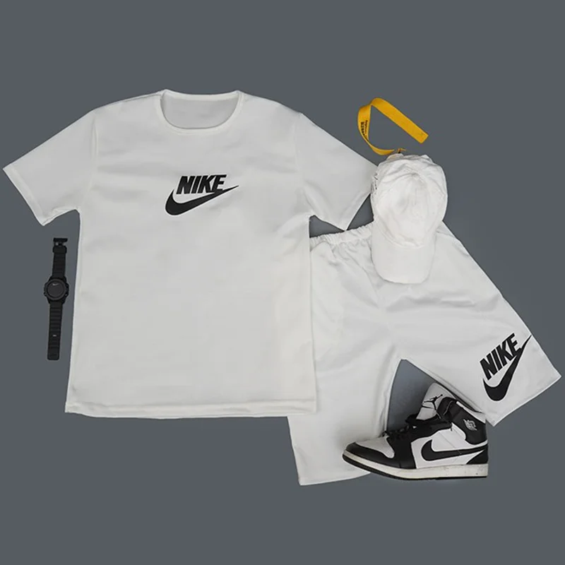 ست تیشرت شلوارک Nike سفید مردانه مدل Sarox